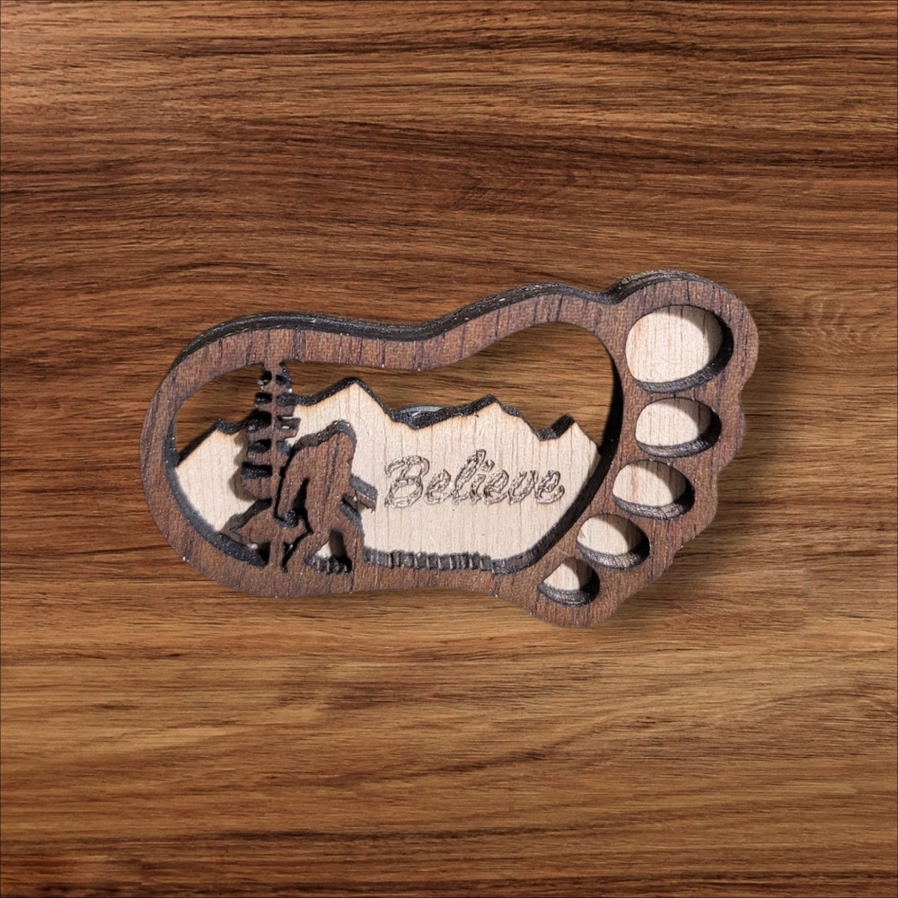 🪵 3D Bigfoot Magnet